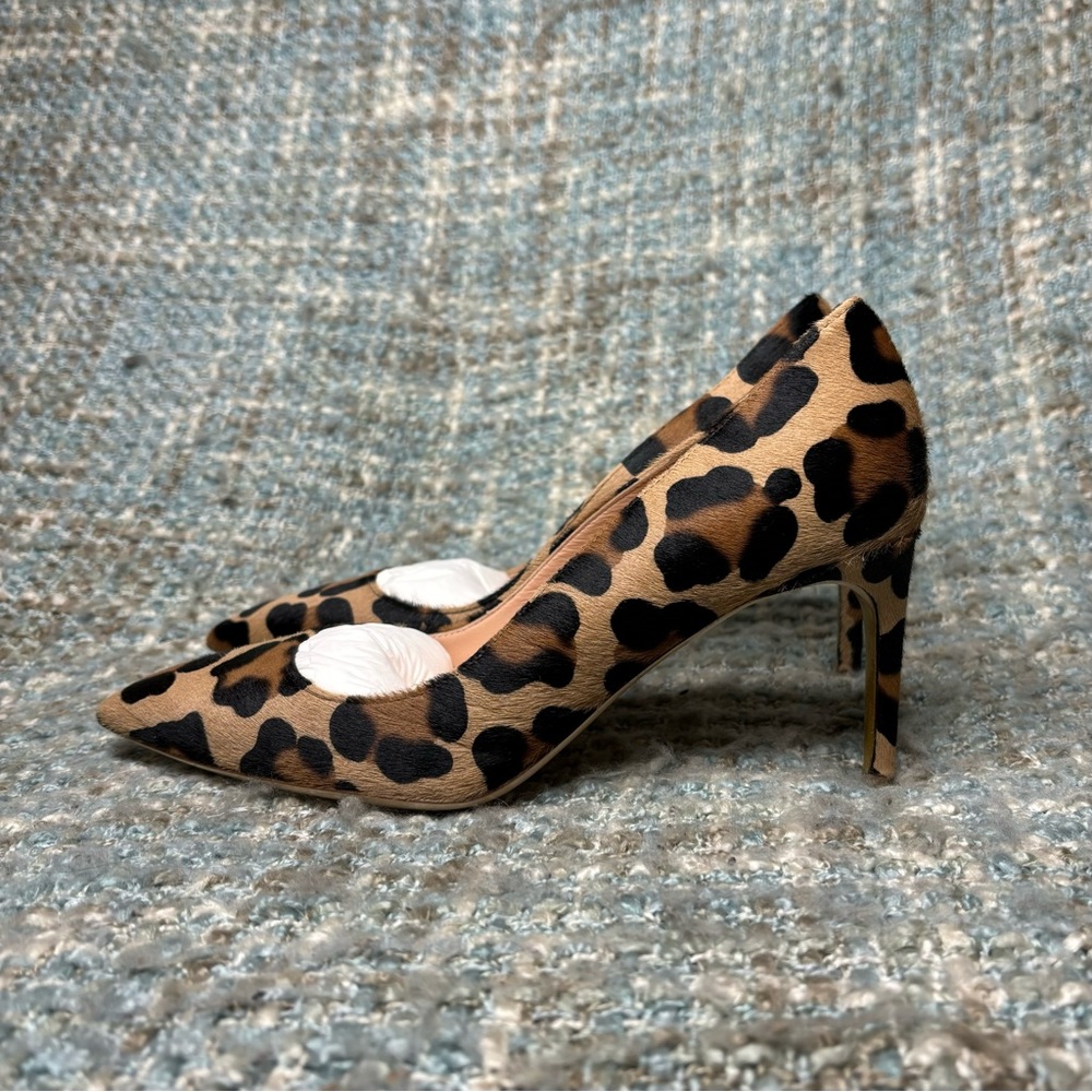 Rupert Sanderson New Nada Leather Stiletto Heels in Leopard Pony - Picture 3 of 10